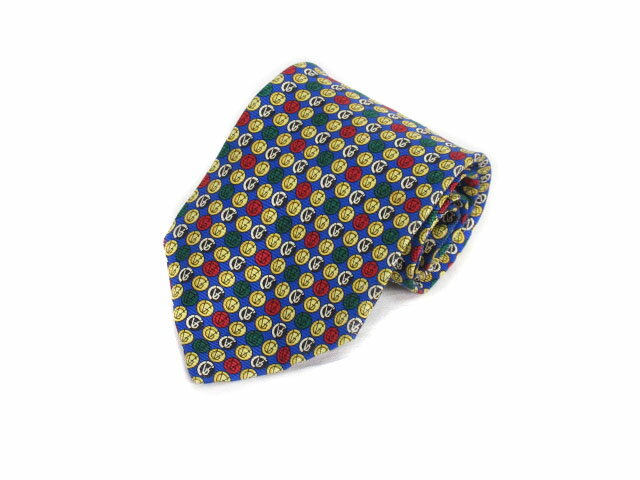 VERSACE - 【中古】ジャンニヴェルサーチ ヴェルサーチェ GIANNI VERSACE ネクタイ 総柄 シルク イタリア製 青 ブルー メンズ 【ベクトル 古着】 200905 ベクトルプレミアム店