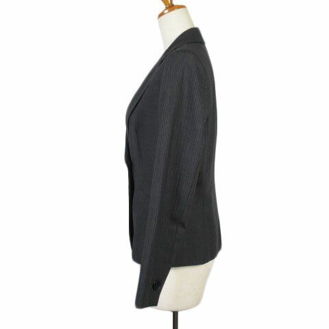 【中古】リスペック RESPEC ジャケット テーラード ストライプ ウール 2 黒 ブラック レディース 【ベクトル 古着】 201010 ベクトルプレミアム店