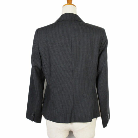 【中古】リスペック RESPEC ジャケット テーラード ストライプ ウール 2 黒 ブラック レディース 【ベクトル 古着】 201010 ベクトルプレミアム店