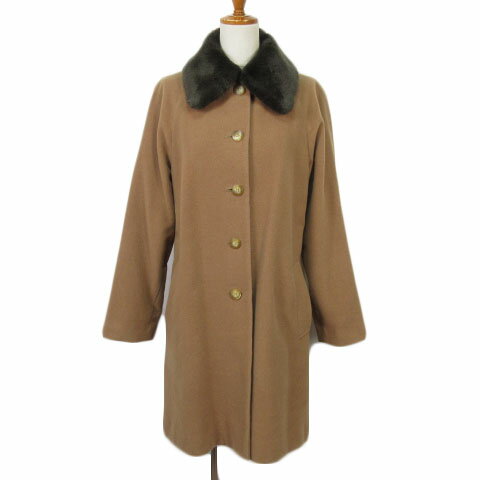 【中古】ハートフォード HARTFORD コート ロング シングル ファー ウール 2 茶 キャメル レディース 【ベクトル 古着】 201222 ベクトルプレミアム店のサムネイル