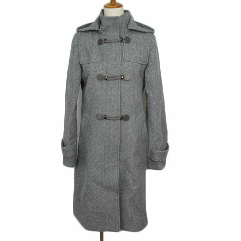 Rakuten - 【中古】ロートレアモン LAUTREAMONT ウールカルゼダッフルコート ウール 38 グレー レディース 【ベクトル 古着】 201224 ベクトルプレミアム店