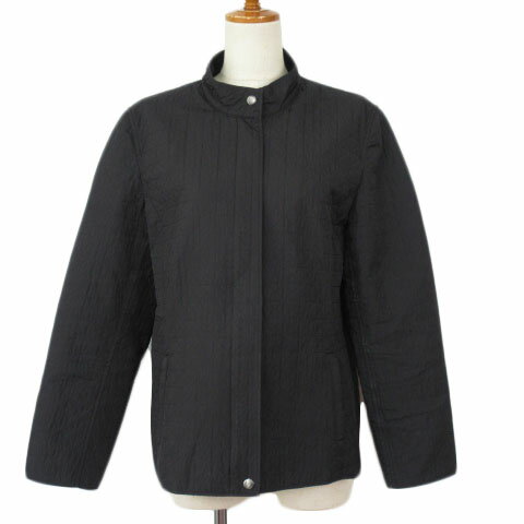 【中古】タルボット TALBOTS ジャケット ジップアップ キルティング 12 黒 ブラック レディース 【ベクトル 古着】 210227
