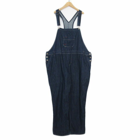 【中古】ディッキーズ Dickies 大きいサイズ パンツ オーバーオール デニム 青 ブルー メンズ 【ベクトル 古着】 210311