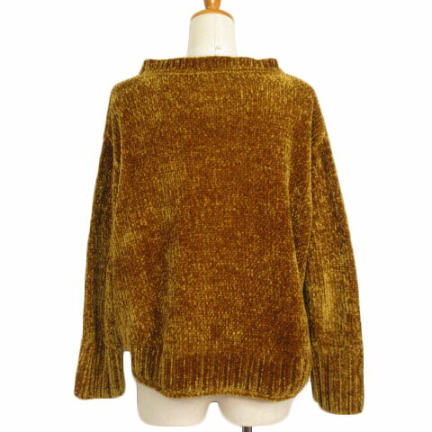 【中古】ザラ ZARA カットソー モールニット ボトルネック M 茶 ブラウン レディース 【ベクトル 古着】 210412