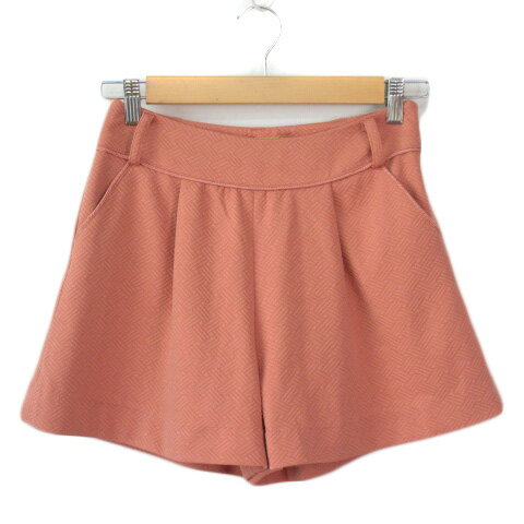【中古】セシルマクビー CECIL McBEE ショートパンツ キュロット ジャガード S サーモンピンク レディース 【ベクトル 古着】 210807 【中古】セシルマクビー CECIL McBEE ショートパンツ キュロット ジャガード S サーモンピンク レディース 【ベクトル 古着】 210807