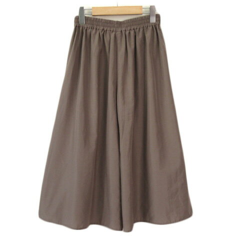 【中古】ナチュラルビューティーベーシック NATURAL BEAUTY BASIC パンツ フロントアシメスカーチョ S 茶 ブラウン レディース 【ベクトル 古着】 210831