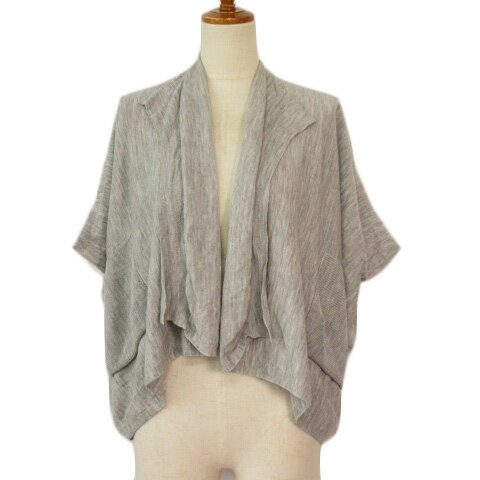【中古】アデュートリステス ADIEU TRISTESSE カーディガン ボレロ ニット メランジ ショールカラー ウール グレー レディース 【ベクトル 古着】 210921(4.0)