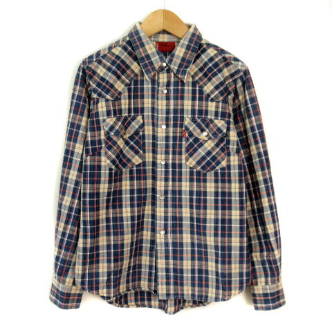 【中古】リーバイス レッドタブ Levi's RED TAB シャツ チェック 長袖 コットン M 