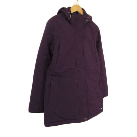 【中古】ランズエンド LANDS' END ジャケット 中綿 ウォータープルーフ 防風 S 紫 パープル レディース 【ベクトル 古着】 220130