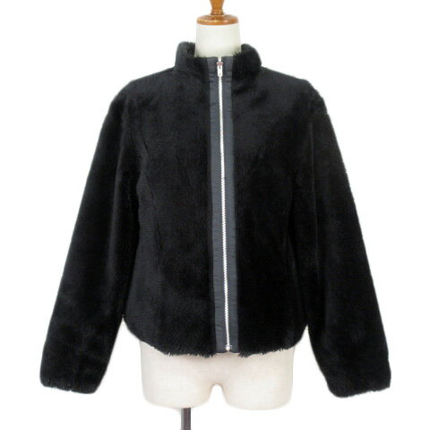 【中古】スコッチハウス SCOTCH HOUSE ジャケット リバーシブル フェイクファー ボア 160 黒 ブラック キッズ 【ベクトル 古着】 220410(4)