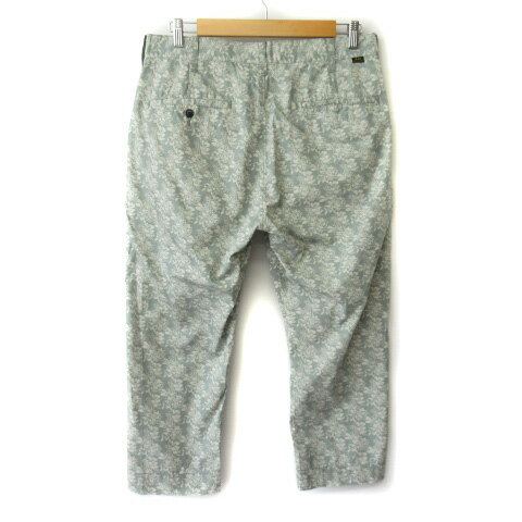 【中古】リー LEE 34267 パンツ クロップド 花柄 コットン L 青 ブルー レディース 【ベクトル 古着】 220717