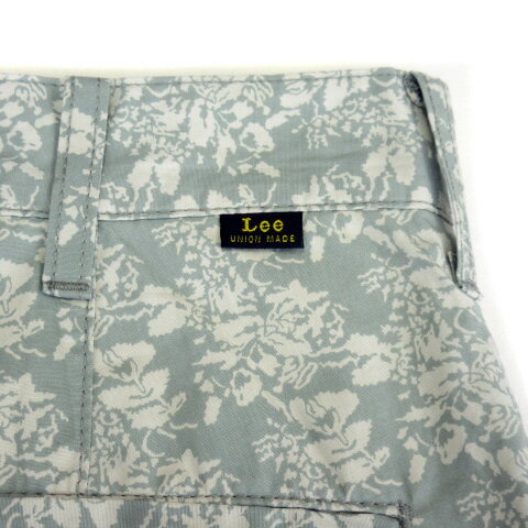 【中古】リー LEE 34267 パンツ クロップド 花柄 コットン L 青 ブルー レディース 【ベクトル 古着】 220717