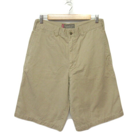 【中古】エドウィン EDWIN 1441-14 RELAXED FIT ハーフパンツ コットン 32 ベージュ メンズ 【ベクトル 古着】 220626