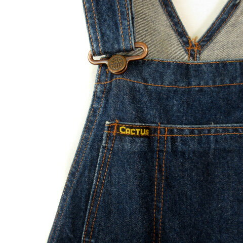 【中古】CACTUS カクタス ヴィンテージ パンツ オーバーオール デニム 28 青 ブルー メンズ 【ベクトル 古着】 221012