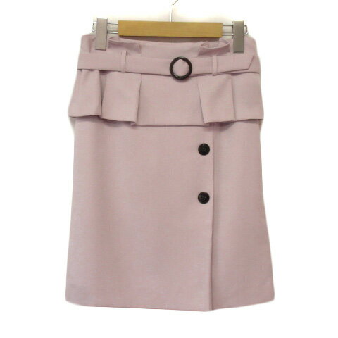 【中古】ビーラディエンス BE RADIANCE コルセットベルト付タイトスカート F ピンク レディース 【ベクトル 古着】 230212