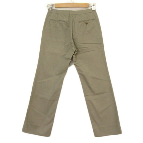【中古】マンド mando パンツ ストレート コットン 34 グレージュ カーキ レディース 【ベクトル 古着】 230208
