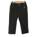 【中古】カンサイビス KANSAI BIS パンツ クロップド ストレッチ 64 黒 ブラック レディース 【ベクトル 古着】 230520