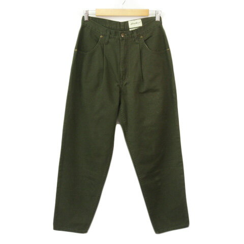 Other - 【中古】エディーバウアー EDDIE BAUER パンツ ジーンズ デニム テーパード タック 10 緑 カーキ レディース 【ベクトル 古着】 230711