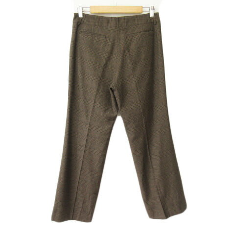 【中古】マックレガー マクレガー McGREGOR パンツ チェック セミフレア ウール 70-97 茶 ブラウン レディース 【ベクトル 古着】 230920