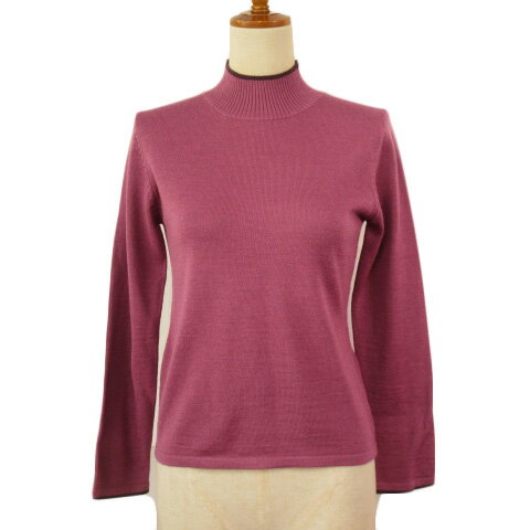 【中古】メイクレット MAKELET セーター ニット ハイネック ウール M 紫 パープル レディース 【ベクトル 古着】 240106