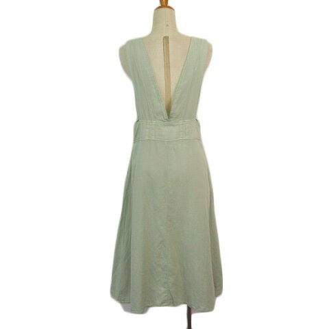 【中古】ザラ ZARA ワンピース ジャンパースカート フレア S 緑 グリーン レディース 【ベクトル 古着】 240127