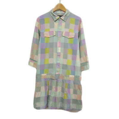 【中古】B&Y ユナイテッドアローズ BEAUTY&YOUTH ビューティー&ユース パンツ シャツ オールインワン チェック コットン M マルチカラー レディース 【ベクトル 古着】 240224