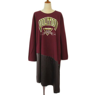 【中古】ニコアンド Niko and.. ドッキングアシメロゴワンピース 4 ボルドー レディース 【ベクトル 古着】 240314 【中古】ニコアンド Niko and.. ドッキングアシメロゴワンピース 4 ボルドー レディース 【ベクトル 古着】 240314
