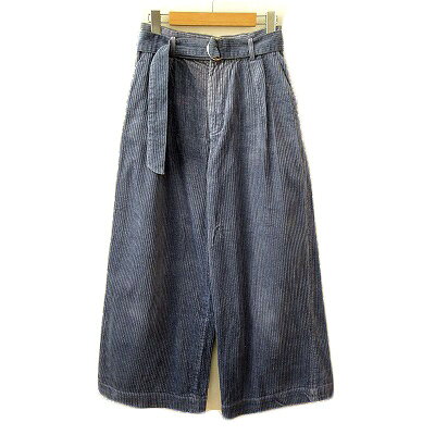Corduroy - 【中古】シンプリシテェ SIMPLICITE パンツ ワイド コーデュロイ クロップド M 青 ブルー レディース 【ベクトル 古着】 240312