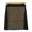 【中古】ラグ&ボーン RAG&BONE スカート ニット ボーダー コクーン XS 黒 ブラック レディース 【ベクトル 古着】 240409