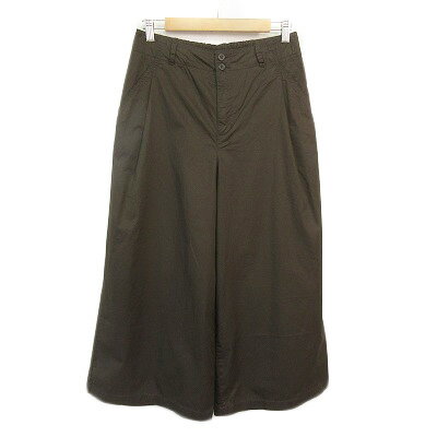 Cropped Pants - 【中古】ゴールデンベア GOLDEN BEAR パンツ ワイド ガウチョ ハイウエスト 64 カーキ レディース 【ベクトル 古着】 240516