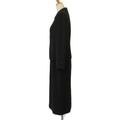 【中古】ピエールバルマン PIERRE BALMAIN スーツ ブラックフォーマル ジャケット ワンピース 11 黒 ブラック レディース 【ベクトル 古着】 240615