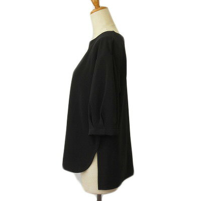 【中古】エニィファム anyFam カットソー スリット タックスリーブ ポンチ F 黒 ブラック レディース 【ベクトル 古着】 240529