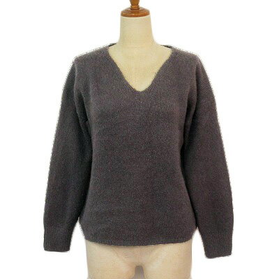 【中古】シンプリシテェ SIMPLICITE セーター ニット Vネック グレー レディース 【ベクトル 古着】 24..