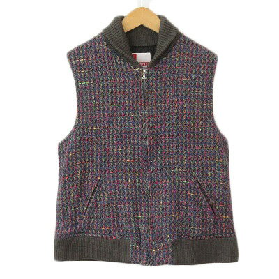 【中古】ローテックス Raw'tex ユナイテッドアローズ moorbrook ジャケット ベスト ニット ウール カシミヤ L グレー メンズ 【ベクトル 古...