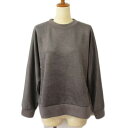 【中古】ハッシュパピー Hush Puppies カットソー ニット ピーチスキン ドルマンスリーブ M グレー レディース 【ベクトル 古着】 240822