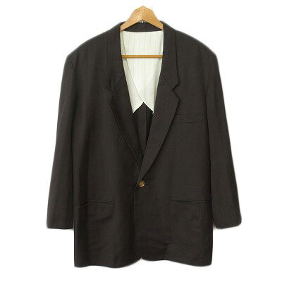 【中古】ケイコキシ KEIKO KISHI by nosh ジャケット テーラード ウール 黒 ブラック メンズ 【ベクトル 古着】 240922