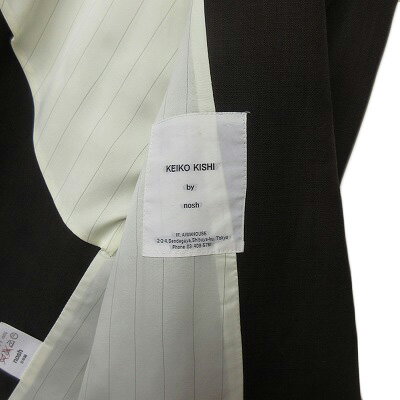 【中古】ケイコキシ KEIKO KISHI by nosh ジャケット テーラード ウール 黒 ブラック メンズ 【ベクトル 古着】 240922