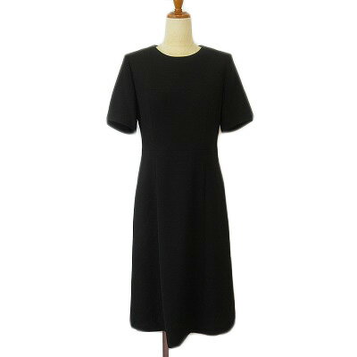 【中古】マリクレール MARIE CLAIRE forum ワンピース フォーマル 半袖 9 黒 ブラック レディース 【ベクトル 古着】 241006