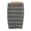 【中古】ザラ トラファルック ZARA Trafaluc スカート タイト ペンシル 総柄 ストレッチ M 紺 ネイビー レディース 【ベクトル 古着】 241114(4)