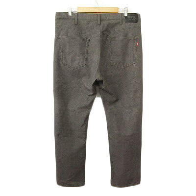 【中古】エドウィン EDWIN E403W 大きいサイズ パンツ FLEX WARM チェック ストレート 38 グレー メンズ 【ベクトル 古着】 241203
