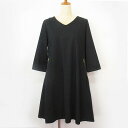 【中古】Provador 麻布プロバドール ワンピース 七分袖 11 紺 ネイビー レディース 【ベクトル 古着】 241207(4)