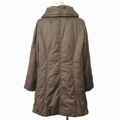 【中古】カルヴェン CARVEN ダウン コート ロング くるみボタン 46 茶 レディース 【ベクトル 古着】 241229