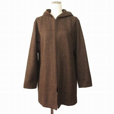 【中古】シンプルライフ SIMPLE LIFE コート Aライン フード ウール M 茶 ブラウン レディース 【ベクトル 古着】 250112