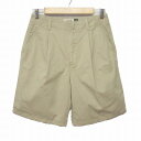 【中古】ギャップ GAP pleated fit ショートパンツ チノ 2 ベージュ レディース 【ベクトル 古着】 250406