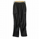 【中古】リーボック Reebok ナイロンパンツ ウエストゴム紐 裾ドローコード ポリエステル L ブラック 黒 メンズ 【ベクトル 古着】 250523