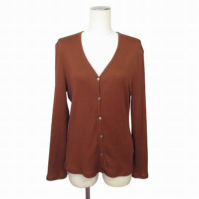 【中古】スキャパ SCAPA カーディガン リブ 42 茶 レディース 【ベクトル 古着】 250621