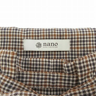 【中古】ナノユニバース nano universe パンツ チェック ベルト 36 グレー 茶 レディース 【ベクトル 古着】 250804 auc-vector-20420836 ブランド古着の買取販売ベクトル サンプル画像3