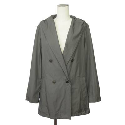【中古】バジーレ BASILE 28 コート ダブル フード ミドル丈 9 グレー レディース 【ベクトル 古着】 260114