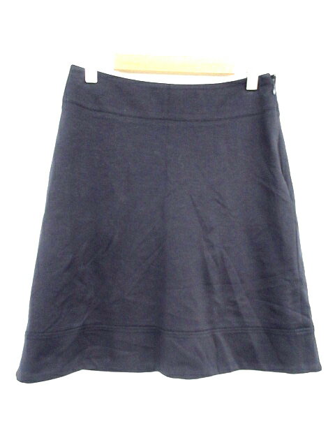 グリーンレーベルリラクシング ユナイテッドアローズ green label relaxing スカート 台形 ひざ丈 総裏地 36 紺 ネイビー /JN409 レディース  180921 ブランド古着ベクトルプレミアム店
