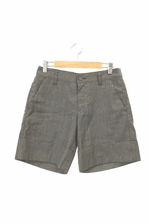 【中古】ギャミヌリィ gaminerie パンツ ハーフ ショート総柄 ウール 1 グレー /RT31 レディース 【ベクトル 古着】 181214 ブランド古着ベクトルプレミアム店